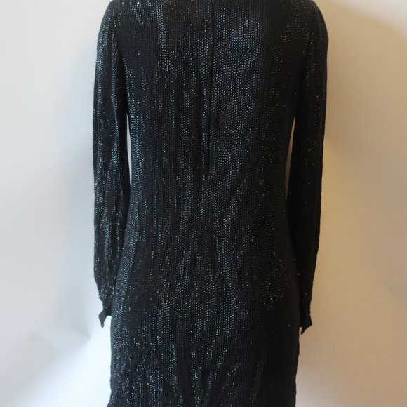 MLV Black V-Neck Beaded Dress Sz S * - Picture 8 of 11